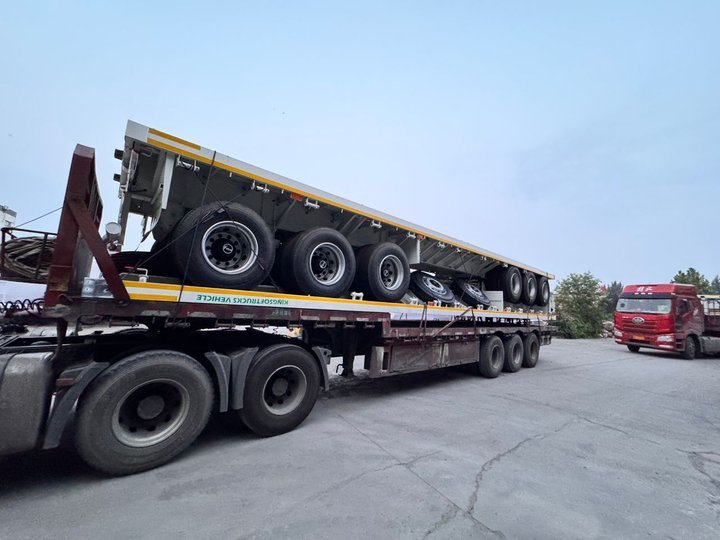 Three Axle Flat Bed Trailer for Cameroon